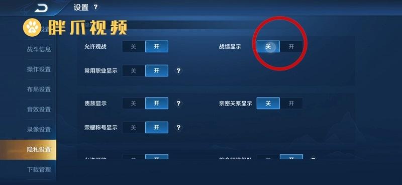 王者荣耀怎么隐藏战绩