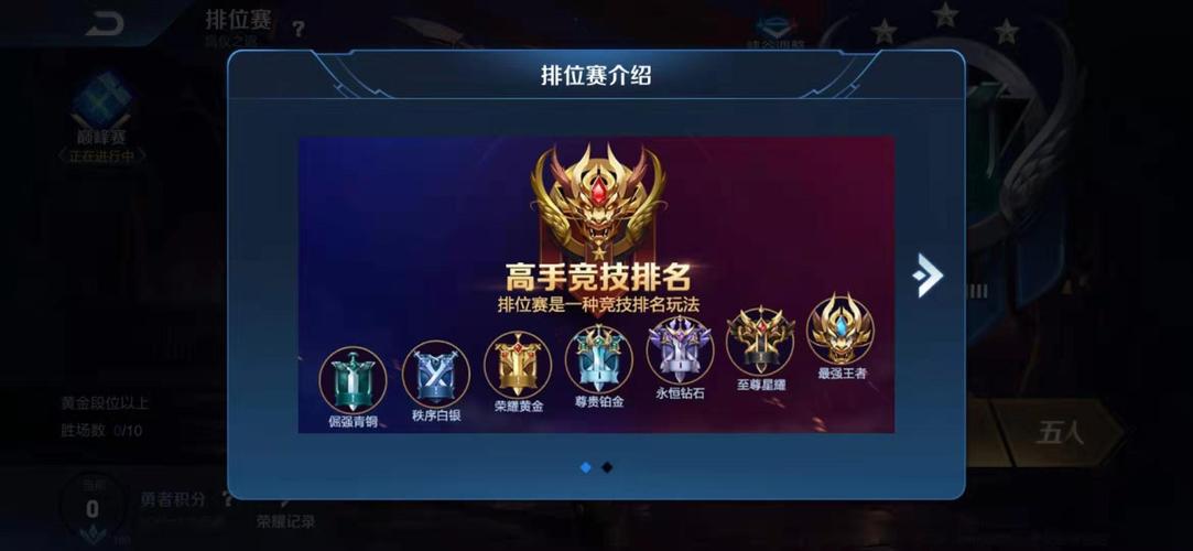 王者荣耀段位排列