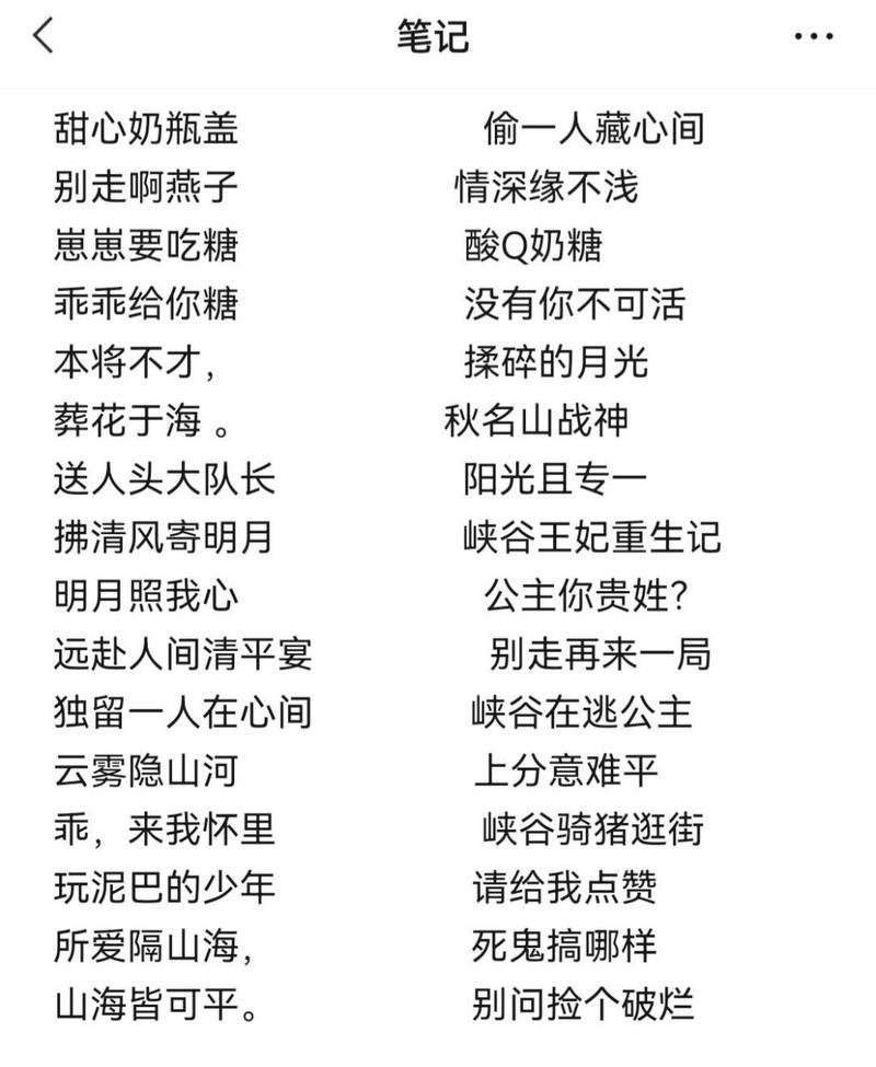 王者名字女生沙雕可爱?