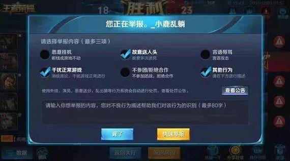 王者荣耀怎么举报演员玩家让他封号